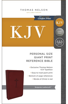 KJV Personal Size Giant Print Reference Bible, Leathersoft, Burgundy, Red Letter Edition, Comfort Print 9780785215523
