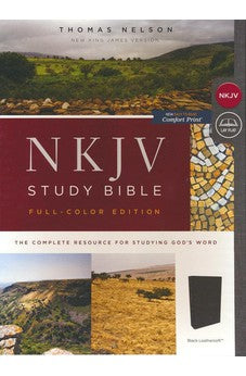 NKJV Study Bible, Leathersoft, Black, Full-Color, Comfort Print: The Complete Resource for Studying God’s Word 9780785220633