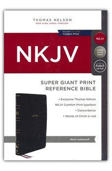 NKJV Reference Bible Super Giant Print Leathersoft Black Red Letter Comfort Print