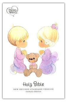 NRSVCE Precious Moments Bible, White, Leathersoft, Comfort Print