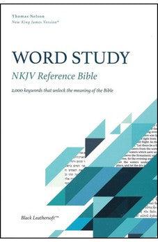 NKJV Word Study Reference Bible, Leathersoft, Black, Red Letter