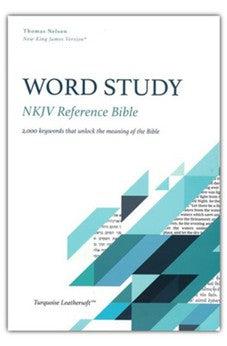 NKJV Word Study Reference Bible, Leathersoft, Turquoise, Red Letter