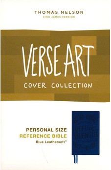 KJV Personal Size Reference Bible, Verse Art Cover Collection, Leathersoft, Blue, Red Letter