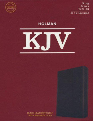 KJV Large Print Compact Reference Bible, Black LeatherTouch with Magnetic Flap