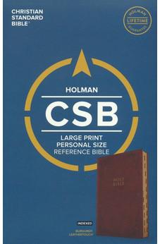 CSB Large Print Personal Size Reference Bible, Burgundy LeatherTouch, Indexed