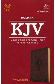 KJV Large Print Personal Size Reference Bible, Brown Celtic Cross LeatherTouch