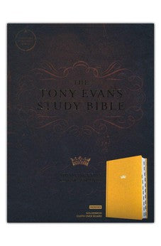 CSB Tony Evans Study Bible, Yellow Hardcover, Black Letter, Study Notes and Commentary, Articles, Videos, Ribbon Marker, Sewn Binding, Easy-to-Read Bible Serif Type