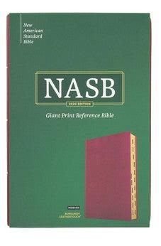 NASB Super Giant Print Reference Bible, Burgundy LeatherTouch, Indexed