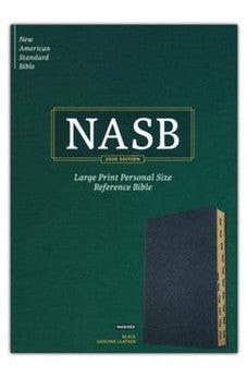 NASB Large Print Personal Size Reference Bible, Black Genuine Leather Indexed, Red Letter, Presentation Page, Cross-References, Full-Color Maps, Easy-to-Read Bible Karmina Type