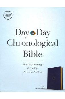 CSB Day-by-Day Chronological Bible, Navy LeatherTouch, Black Letter, 365 Day, One Year, Reading Plan, Single-Column, Easy-to-Read Bible Serif Type