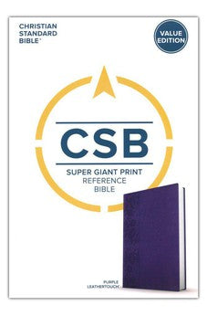 CSB Super Giant Print Reference Bible Purple LeatherTouch Value Edition