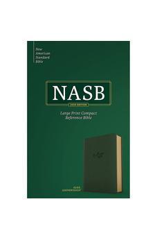 NASB Large Print Compact Reference Bible, Olive Leathertouch