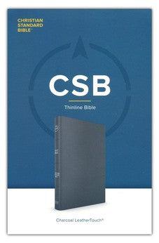 CSB Thinline Bible, Charcoal LeatherTouch