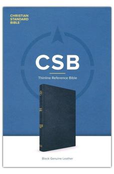CSB Thinline Reference Bible: Knowing & Doing the Will of God - Black Genuine Leather