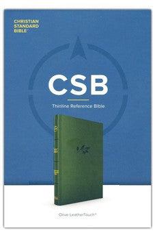 CSB Thinline Reference Bible: Knowing & Doing the Will of God - Olive LeatherTouch