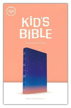 CSB Kids Bible, Thinline Edition, Space LeatherTouch, Red Letter, Presentation Page, Study Helps for Children, Full-Color Inserts and Maps, Easy-to-Read Bible Serif Type