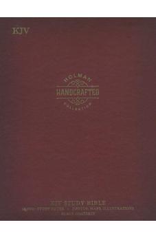 KJV Study Bible, Full-Color, Holman Handcrafted Collection, Black Premium Goatskin