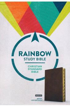 CSB Rainbow Study Bible, Brown LeatherTouch, Indexed, Full-Color Design, Black Letter, Color-Coded Reading Plan, Study Tools, Full-Color Maps, Easy-to-Read Bible Serif Type