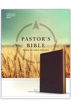 CSB Pastor's Bible, Verse-by-Verse Edition, Brown Bonded Leather, Black Letter, Presentation Page, Pastoral Helps and Study Tools, Cross-References, Full-Color Maps, Easy-to-Read Bible Serif Type