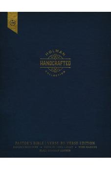 CSB Pastor's Bible, Verse-by-Verse Edition, Holman Handcrafted Collection, Black Premium Goatskin, Black Letter, Pastoral Helps and Study Tools, Cross-References, Maps, Easy-to-Read Bible Serif Type