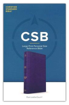 CSB Large Print Personal Size Reference Bible, Purple LeatherTouch, Red Letter, Presentation Page, Cross-References, Full-Color Maps, Easy-to-Read Bible Serif Type