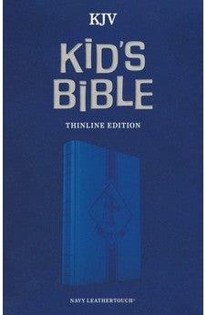 KJV Kids Bible, Thinline Edition, Navy LeatherTouch, Red Letter