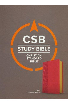CSB Study Bible, Coral LeatherTouch, Red Letter, Study Notes and Commentary, Illustrations, Articles, Word Studies, Outlines, Timelines, Easy-to-Read Bible Serif Type