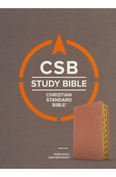 CSB Study Bible, Rose Gold LeatherTouch, Indexed, Red Letter, Study Notes and Commentary, Illustrations, Articles, Word Studies, Outlines, Timelines, Easy-to-Read Bible Serif Type
