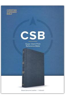 CSB Super Giant Print Reference Bible, Black Genuine Leather, Indexed, Red Letter, Presentation Page, Cross-References, Full-Color Maps, Easy-to-Read Bible Serif Type