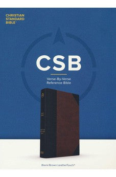 CSB Verse-by-Verse Reference Bible, Black/Brown LeatherTouch, Black Letter, Presentation Page, Cross-References, Full-Color Maps, Easy-to-Read Bible Serif Type