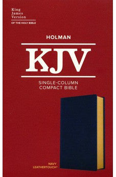 KJV Single-Column Compact Bible, Navy LeatherTouch, Red Letter, Pure Cambridge Text, Full-Color Maps, Easy-to-Read Bible MCM Type