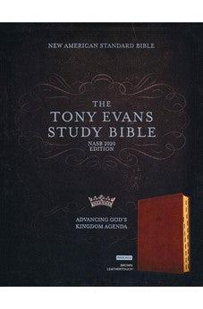 NASB Tony Evans Study Bible, Brown LeatherTouch, Indexed, Black Letter, Study Notes and Commentary, Articles, Videos, Charts, Easy-to-Read Bible Karmnina Type