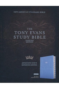 NASB Tony Evans Study Bible, Powder Blue LeatherTouch, Indexed, Black Letter, Study Notes and Commentary, Articles, Videos, Charts, Easy-to-Read Bible Karmnina Type