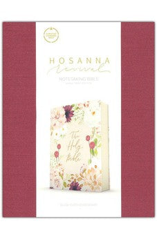 CSB Notetaking Bible, Large Print Hosanna Revival Edition, Blush Cloth-Over-Board, Black Letter, Single-Column, Journaling Space, Reading Plan, Easy-to-Read Bible Serif Type - Biblestore.com