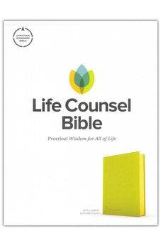 CSB Life Counsel Bible, Apple Green LeatherTouch, Black Letter, Articles, Word Studies, Quotes, Cross-References, Easy-to-Read Bible Serif Type