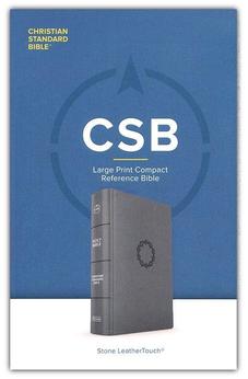 CSB Compact Reference Bible, Charcoal LeatherTouch, Red Letter, Presentation Page, Cross-References, Full-Color Maps, Easy-to-Read Bible Serif Type