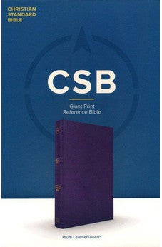 CSB Giant Print Reference Bible, Plum LeatherTouch, Red Letter, Presentation Page, Cross-References
