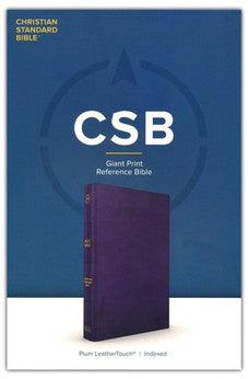 CSB Giant Print Reference Bible, Plum LeatherTouch, Indexed, Red Letter, Presentation Page, Cross-References, Full-Color Maps, Easy-to-Read Bible Serif Type