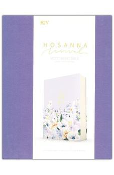 KJV Notetaking Bible, Large Print Hosanna Revival Edition, Lavender/Peach Cloth-Over-Board, Black Letter, Single-Column, Journaling Space, Reading Plan, Easy-to-Read Bible Slab Type