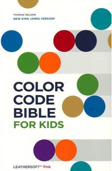 NKJV Color Code Bible for Kids, Pink Leathersoft