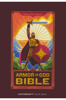 KJV Armor of God Bible, Blue/Gray Leathersoft, Red Letter