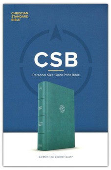 CSB Personal Size Giant Print Bible, Earthen Teal LeatherTouch, Red Letter, Presentation Page, Footnotes, Full-Color Maps, Easy-to-Read Bible Serif Type