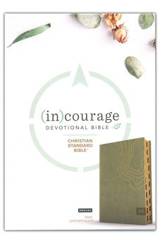 CSB (in)courage Devotional Bible, Sage LeatherTouch, Indexed, Black Letter, Full-Color Design, Devotionals, Journaling Space, Reading Plans, Easy-to-Read Bible Serif Type