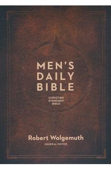 CSB Men's Daily Bible, Brown Genuine Leather, Indexed, Black Letter, Easy-to-Read Bible Serif Type