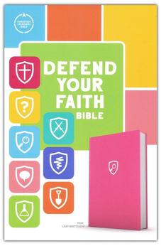CSB Defend Your Faith Bible, Pink LeatherTouch, Red Letter, Full-Color Design, Presentation Page