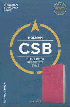 Image of CSB Giant Print Reference Bible, Pink LeatherTouch 9781433647918