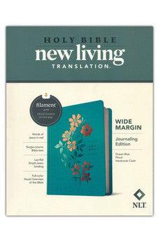 NLT Wide Margin Bible, Filament Enabled Edition (Red Letter, Hardcover Cloth, Ocean Blue Floral)