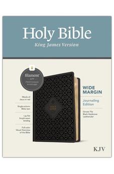 KJV Wide Margin Bible, Filament-Enabled Edition (Hardcover LeatherLike, Ornate Tile Black, Red Letter)