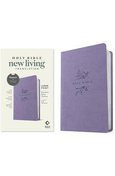 NLT Large Print Premium Value Thinline Bible, Filament Enabled (LeatherLike, Lavender Song)