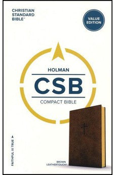 CSB Compact Bible Brown LeatherTouch Value Edition